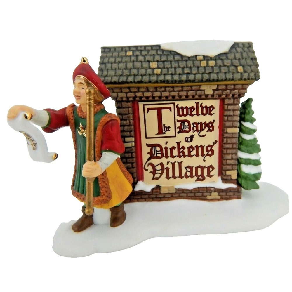 DEPT 56 HERITAGE VILLAGE TWELVE DAYS OF DICKENS VILLAGE SIGN